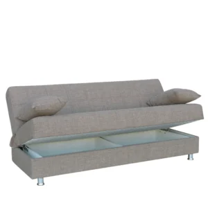 Καναπές Κρεβάτι Τριθέσιος ArteLibre LAURA Μπεζ 190x84x86cm - Image 3