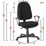 Καρέκλα Γραφείου ArteLibre ΜΕΤΩΠΗ Μαύρο Ύφασμα 61x58.5x90-102cm - Image 6