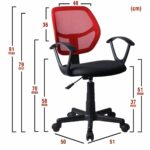 Καρέκλα Γραφείου ArteLibre ΑΥΡΑ Κόκκινο/Μαύρο Mesh 51x50x79-91cm - Image 5