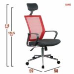 Καρέκλα Γραφείου ArteLibre ΦΟΙΒΗ Κόκκινο/Μαύρο Mesh 58x59x116-124.5cm - Image 2