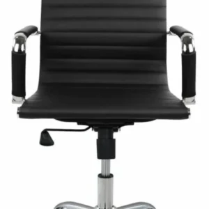 Καρέκλα Γραφείου ArteLibre ΔΙΩΝΗ Μαύρο PU 55x60x104-111cm - Image 2