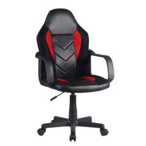 Καρέκλα Γραφείου ArteLibre NIOBH Μαύρο/Κόκκινο PVC 54x59x92-104cm