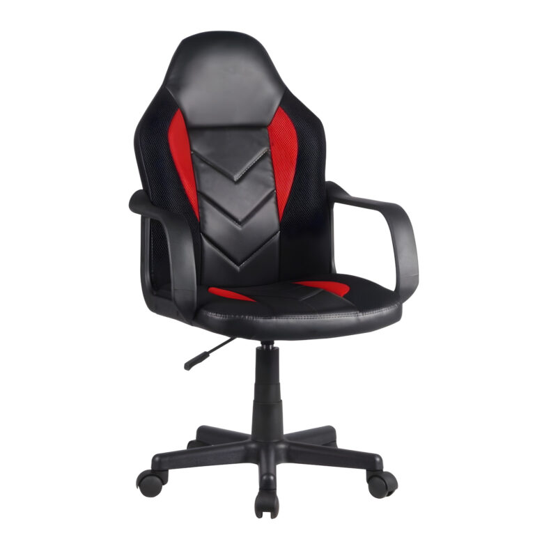 Καρέκλα Γραφείου ArteLibre NIOBH Μαύρο/Κόκκινο PVC 54x59x92-104cm