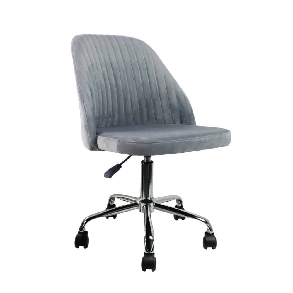 Πολυθρόνα Γραφείου ArteLibre IRINA Γκρι Βελούδο 50x54x82-92cm Πολυθρόνα Γραφείου ArteLibre IRINA Γκρι Βελούδο 50x54x82-92cm