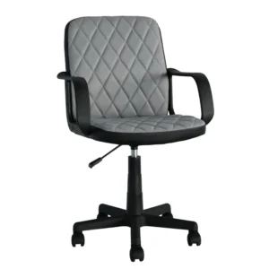 Καρέκλα Γραφείου ArteLibre THIRINA Γκρι/Μαύρο Ύφασμα/PVC 56x57x85-97cm - Image 2