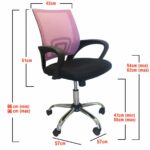 Καρέκλα Γραφείου ArteLibre ΑΛΚΥΟΝΗ Μαύρο/Ροζ 57x57x86-96cm - Image 7