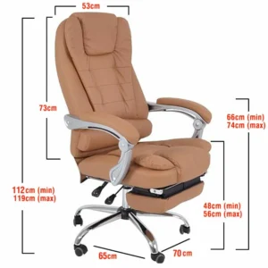 Καρέκλα Γραφείου ArteLibre ΑΝΔΡΟΝΙΚΗ Καφέ 70x65x112-119cm - Image 10