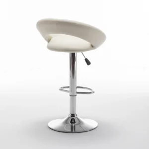 Σκαμπό Bar ArteLibre FETT Με Πλάτη Πτυσσόμενο Μπεζ PU/Μέταλλο 54x49x81-103cm - Image 6