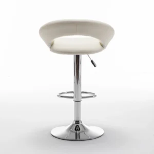 Σκαμπό Bar ArteLibre FETT Με Πλάτη Πτυσσόμενο Μπεζ PU/Μέταλλο 54x49x81-103cm - Image 7