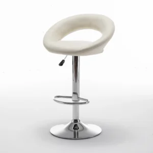 Σκαμπό Bar ArteLibre FETT Με Πλάτη Πτυσσόμενο Μπεζ PU/Μέταλλο 54x49x81-103cm - Image 8