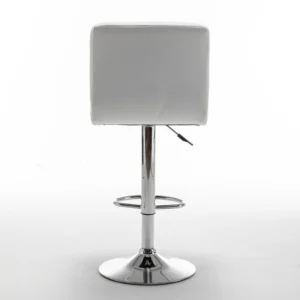 Σκαμπό Bar ArteLibre DIN Με Πλάτη Πτυσσόμενο Λευκό PVC/Μέταλλο 44x50x92-113cm - Image 7