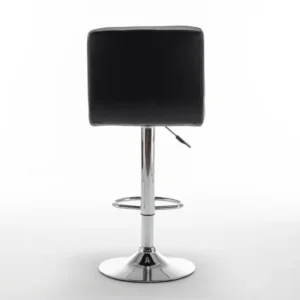 Σκαμπό Bar ArteLibre DIN Με Πλάτη Πτυσσόμενο Μαύρο PVC/Μέταλλο 44x50x92-113cm - Image 7