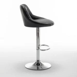 Σκαμπό Bar ArteLibre GARSA Με Πλάτη Πτυσσόμενο Μαύρο PU/Μέταλλο 46x46x83-105cm - Image 5