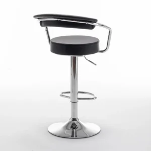 Σκαμπό Bar ArteLibre PELI Με Πλάτη Πτυσσόμενο Μαύρο PU/Μέταλλο 51x50x83-105cm - Image 6