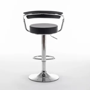 Σκαμπό Bar ArteLibre PELI Με Πλάτη Πτυσσόμενο Μαύρο PU/Μέταλλο 51x50x83-105cm - Image 7