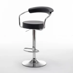 Σκαμπό Bar ArteLibre PELI Με Πλάτη Πτυσσόμενο Μαύρο PU/Μέταλλο 51x50x83-105cm - Image 8