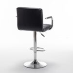 Σετ 2 τεμαχιών Σκαμπό Bar ArteLibre RANCOR Με Πλάτη Πτυσσόμενο Μαύρο PVC/Μέταλλο 51x50x83-105cm - Image 6