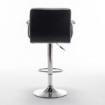 Σετ 2 τεμαχιών Σκαμπό Bar ArteLibre RANCOR Με Πλάτη Πτυσσόμενο Μαύρο PVC/Μέταλλο 51x50x83-105cm - Image 7