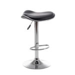 Σκαμπό Bar ArteLibre MOD Πτυσσόμενο Μαύρο PU/Μέταλλο 44.5x43x65.5-83.5cm