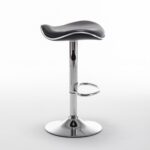 Σκαμπό Bar ArteLibre MOD Πτυσσόμενο Μαύρο PU/Μέταλλο 44.5x43x65.5-83.5cm - Image 5