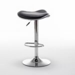 Σκαμπό Bar ArteLibre MOD Πτυσσόμενο Μαύρο PU/Μέταλλο 44.5x43x65.5-83.5cm - Image 8