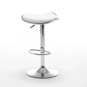 Σκαμπό Bar ArteLibre MOD Πτυσσόμενο Λευκό PU/Μέταλλο 44.5x43x65.5-83.5cm - Image 8