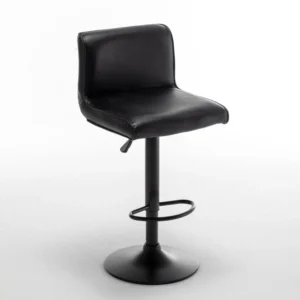 Σκαμπό Bar ArteLibre ARMOR Με Πλάτη Πτυσσόμενο Μαύρο PU/Μέταλλο 45x48x86-107.5cm - Image 4