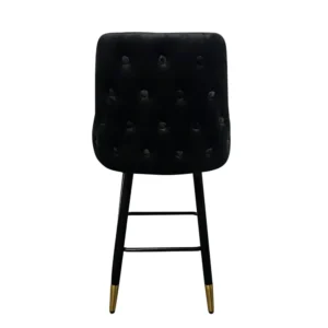 Σκαμπό Bar ArteLibre COBB Με Πλάτη Μαύρο Βελούδο/Μέταλλο 49x53x100cm - Image 2