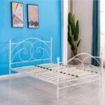 Κρεβάτι ArteLibre CECIL Μεταλλικό Sandy White 212x160x118cm (Στρώμα 150x200cm) - Image 2