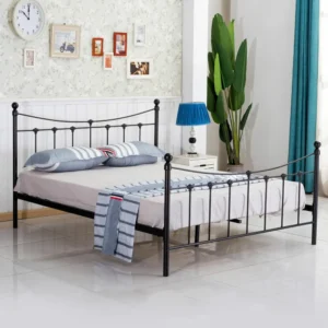 Κρεβάτι ArteLibre SOPHIE Μεταλλικό Sandy Rusty 210x168x110cm (Στρώμα 160x200cm) - Image 2