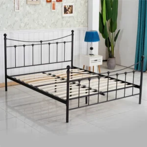 Κρεβάτι ArteLibre SOPHIE Μεταλλικό Sandy Rusty 210x168x110cm (Στρώμα 160x200cm) - Image 3