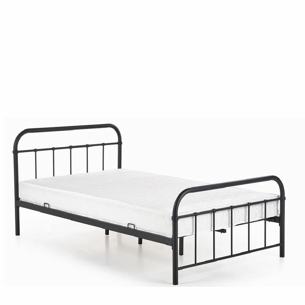 Κρεβάτι ArteLibre LIBERTY Μεταλλικό Sandy Black 209x124x93cm (Στρώμα 120x200cm)