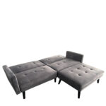 Καναπές Κρεβάτι Γωνιακός ArteLibre ALFVIN Γκρι Ύφασμα 211x158x83cm - Image 3