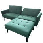 Καναπές Κρεβάτι Γωνιακός ArteLibre ALFVIN Πράσινο Ύφασμα 211x158x83cm - Image 2