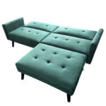Καναπές Κρεβάτι Γωνιακός ArteLibre ALFVIN Πράσινο Ύφασμα 211x158x83cm - Image 3