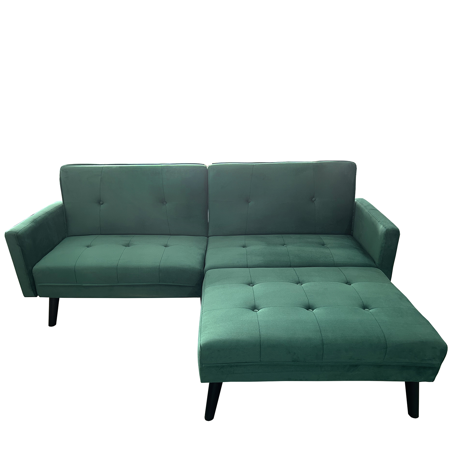 Καναπές Κρεβάτι Γωνιακός ArteLibre ALFVIN Πράσινο Ύφασμα 211x158x83cm Καναπές Κρεβάτι Γωνιακός ArteLibre ALFVIN Πράσινο Ύφασμα 211x158x83cm