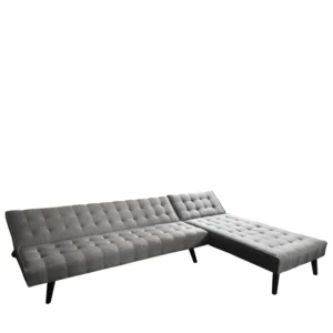 Καναπές Κρεβάτι Γωνιακός ArteLibre MAGUS Γκρι Ύφασμα 254x77/163x74cm - Image 2