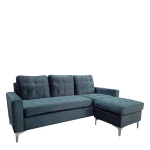 Καναπές Γωνιακός ArteLibre BLAZE Αναστρέψιμος Γκρι Ύφασμα 190x128x82cm - Image 2