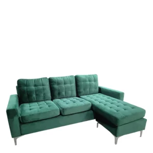 Καναπές Γωνιακός ArteLibre BLAZE Αναστρέψιμος Πράσινο Ύφασμα 190x128x82cm - Image 3