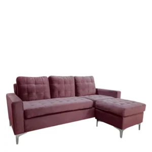 Καναπές Γωνιακός ArteLibre BLAZE Αναστρέψιμος Σάπιο Μήλο Ύφασμα 190x128x82cm