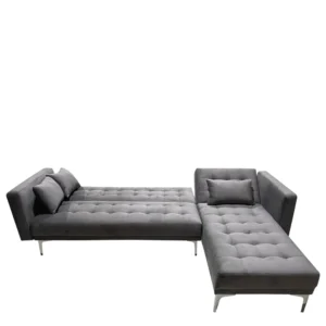 Καναπές Κρεβάτι Γωνιακός ArteLibre ARION Γκρι Ύφασμα 244x162x84cm - Image 3