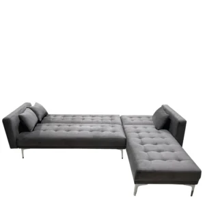 Καναπές Κρεβάτι Γωνιακός ArteLibre ARION Γκρι Ύφασμα 244x162x84cm - Image 4