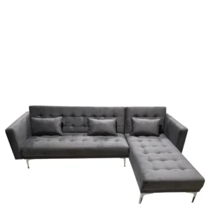 Καναπές Κρεβάτι Γωνιακός ArteLibre ARION Γκρι Ύφασμα 244x162x84cm