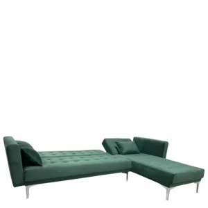 Καναπές Κρεβάτι Γωνιακός ArteLibre ARION Πράσινο Ύφασμα 244x162x84cm - Image 3