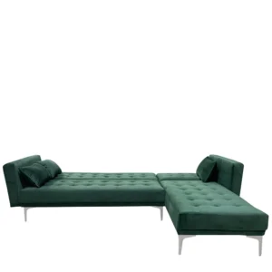 Καναπές Κρεβάτι Γωνιακός ArteLibre ARION Πράσινο Ύφασμα 244x162x84cm - Image 4
