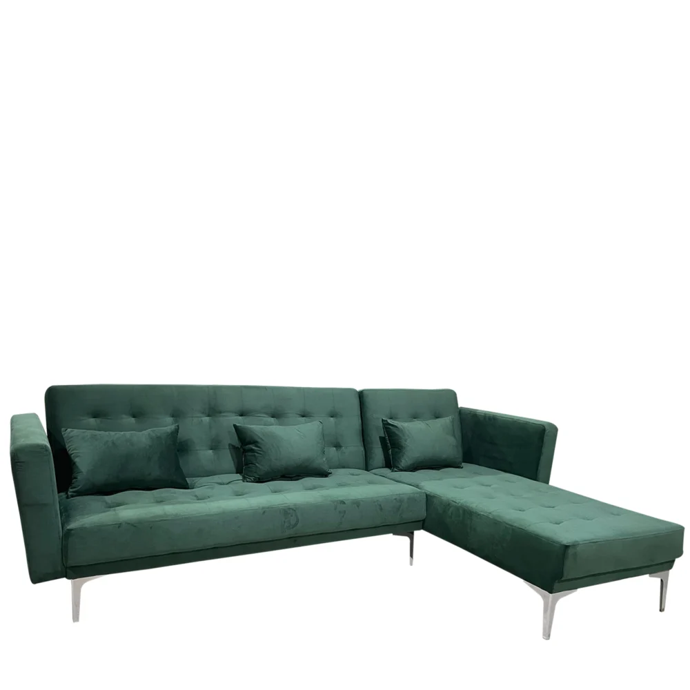 Καναπές Κρεβάτι Γωνιακός ArteLibre ARION Πράσινο Ύφασμα 244x162x84cm Καναπές Κρεβάτι Γωνιακός ArteLibre ARION Πράσινο Ύφασμα 244x162x84cm