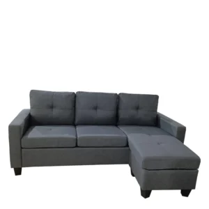 Καναπές Γωνιακός ArteLibre IDRIL Αναστρέψιμος Γκρι Ύφασμα 205x162x84cm - Image 2