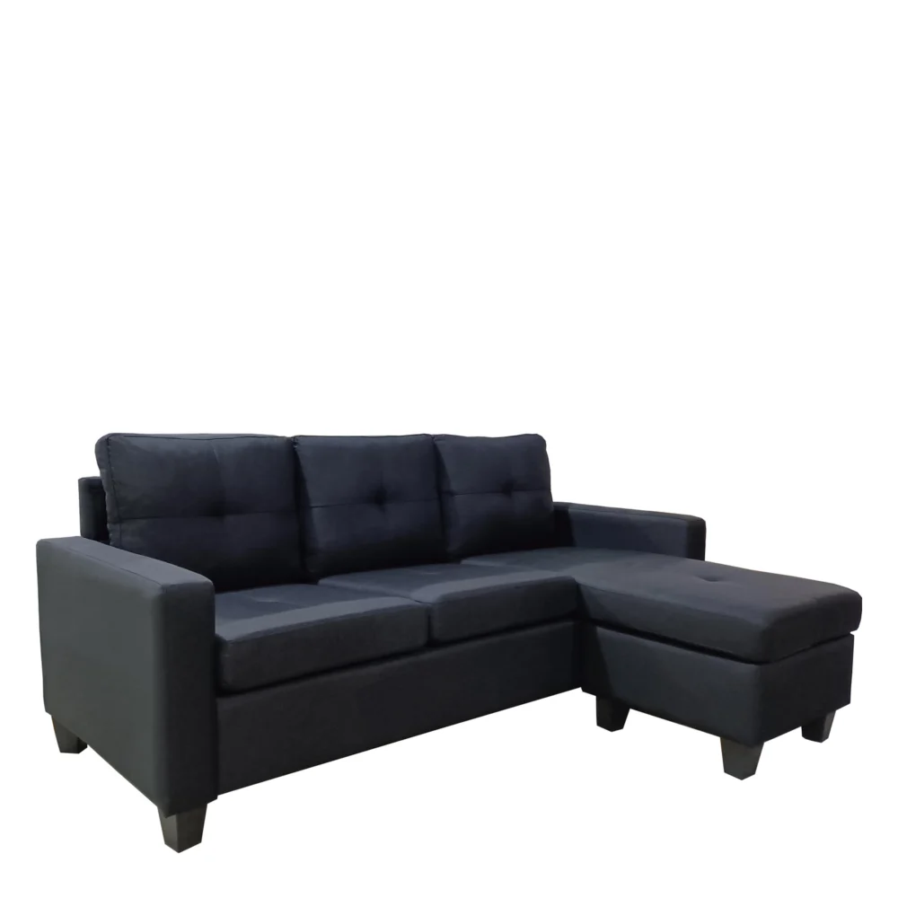 Καναπές Γωνιακός ArteLibre IDRIL Αναστρέψιμος Μαύρο Ύφασμα 205x162x84cm Καναπές Γωνιακός ArteLibre IDRIL Αναστρέψιμος Μαύρο Ύφασμα 205x162x84cm