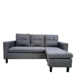 Καναπές Γωνιακός ArteLibre GRETEL Αναστρέψιμος Γκρι Ύφασμα 182x122x70cm - Image 2