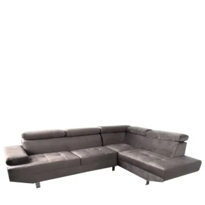 Καναπές Γωνιακός ArteLibre OZMA Γκρι Ύφασμα 254x160x70cm